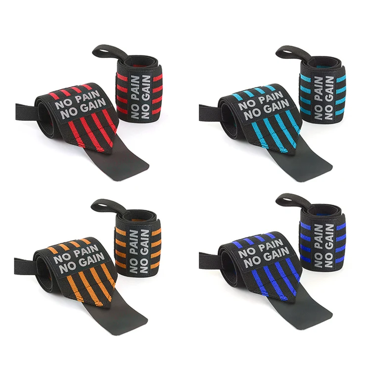 Professional Heavy Duty Strength Training Gym Wrist Straps with Thumb Loop Wrist Wraps for Weightlifting Men Wrist Support