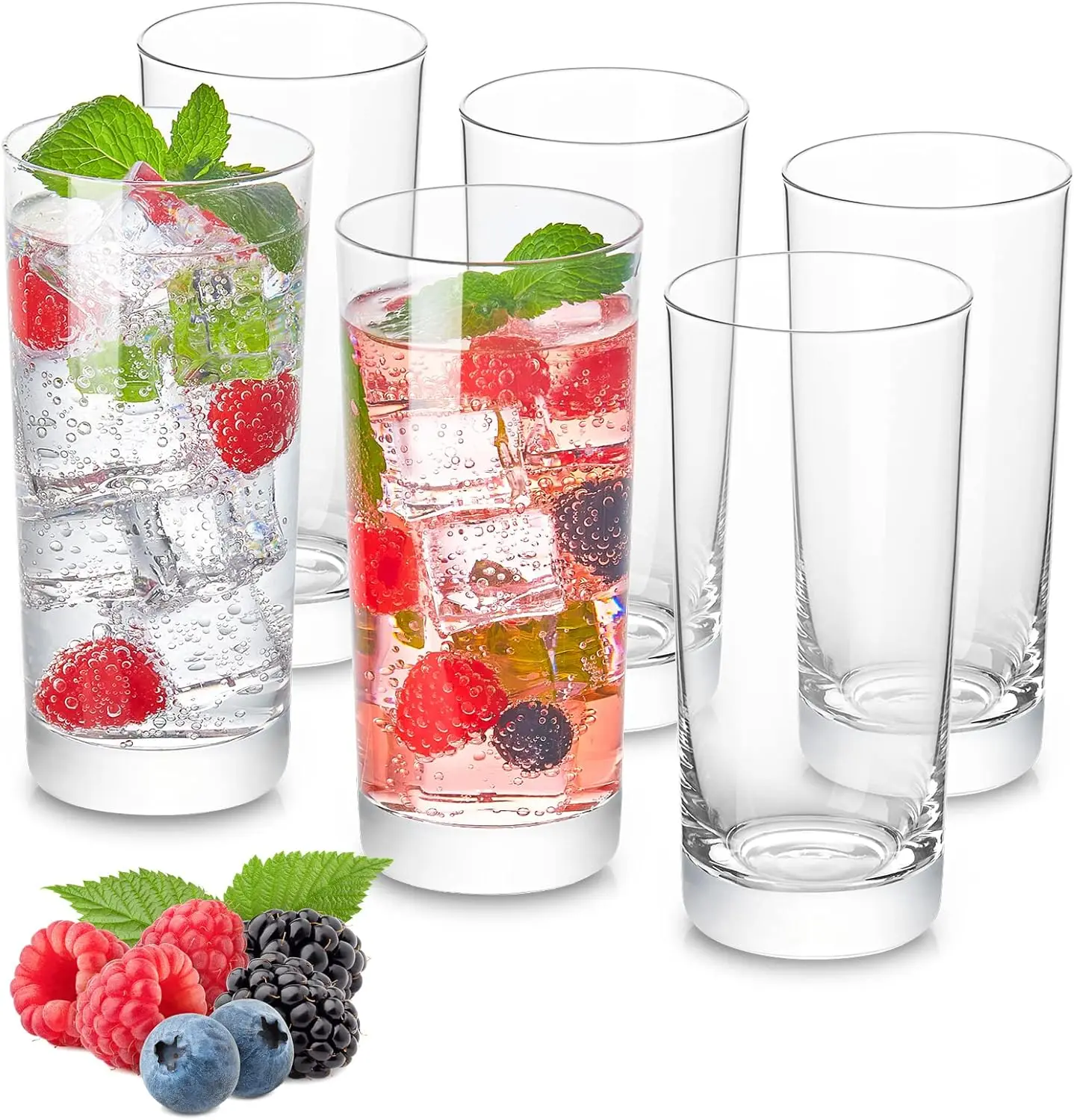 Custom Logo 7oz 8oz 9oz 10oz Highball Tall Glass Collins Whisky Cocktail Mojito Drinking Cup Stemless Wine Glasses Glass Tumbler
