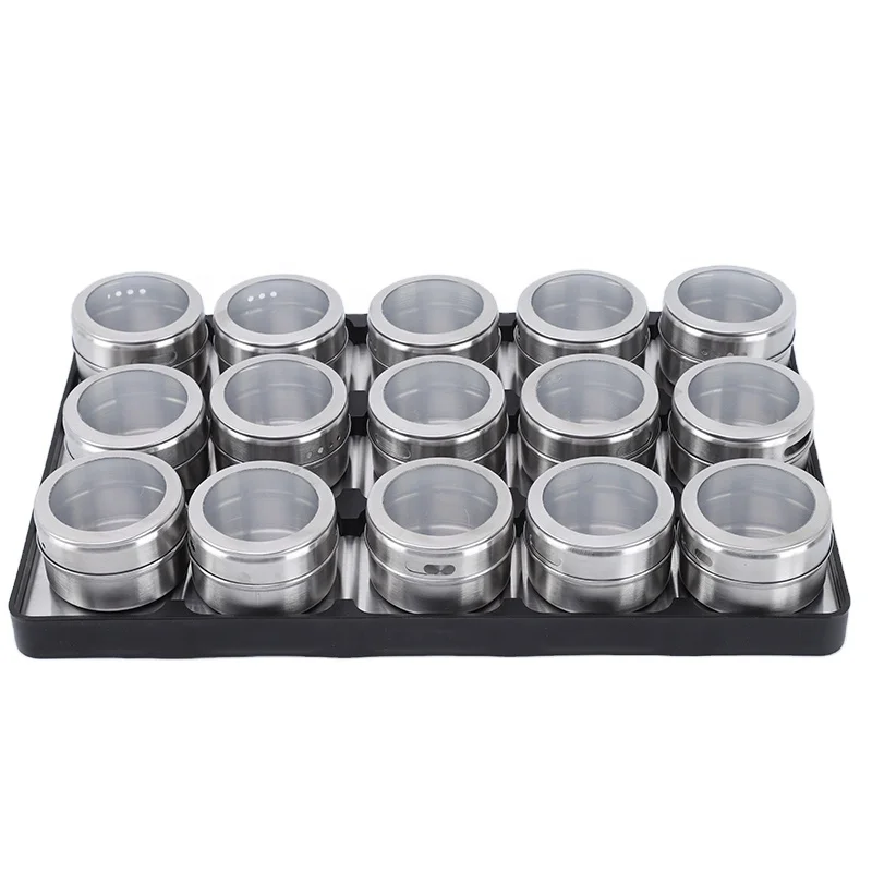 New Arrivals Silver Round Wholesale Packaging Can Magnetic Spice Tins