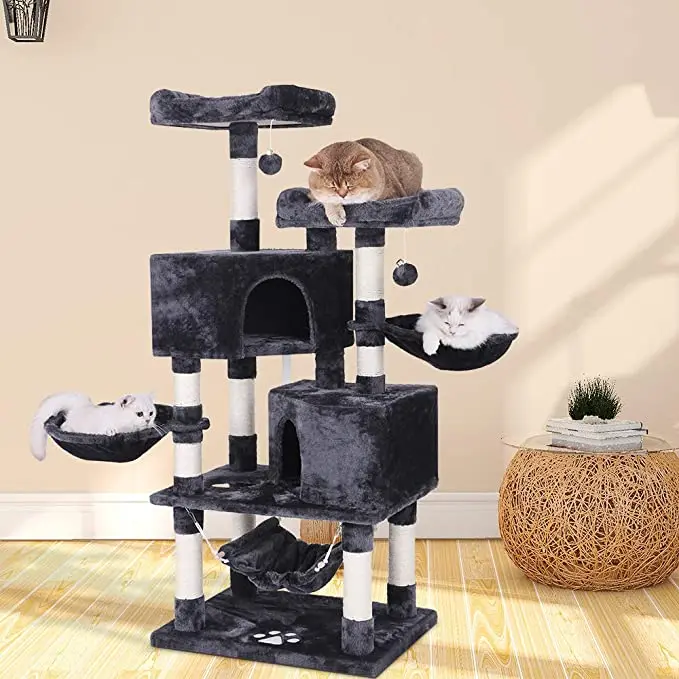New customizable Cat Tower Furniture Kitty Activity Center Kitten Play House Multi-Level Cat Tree Condo for cat