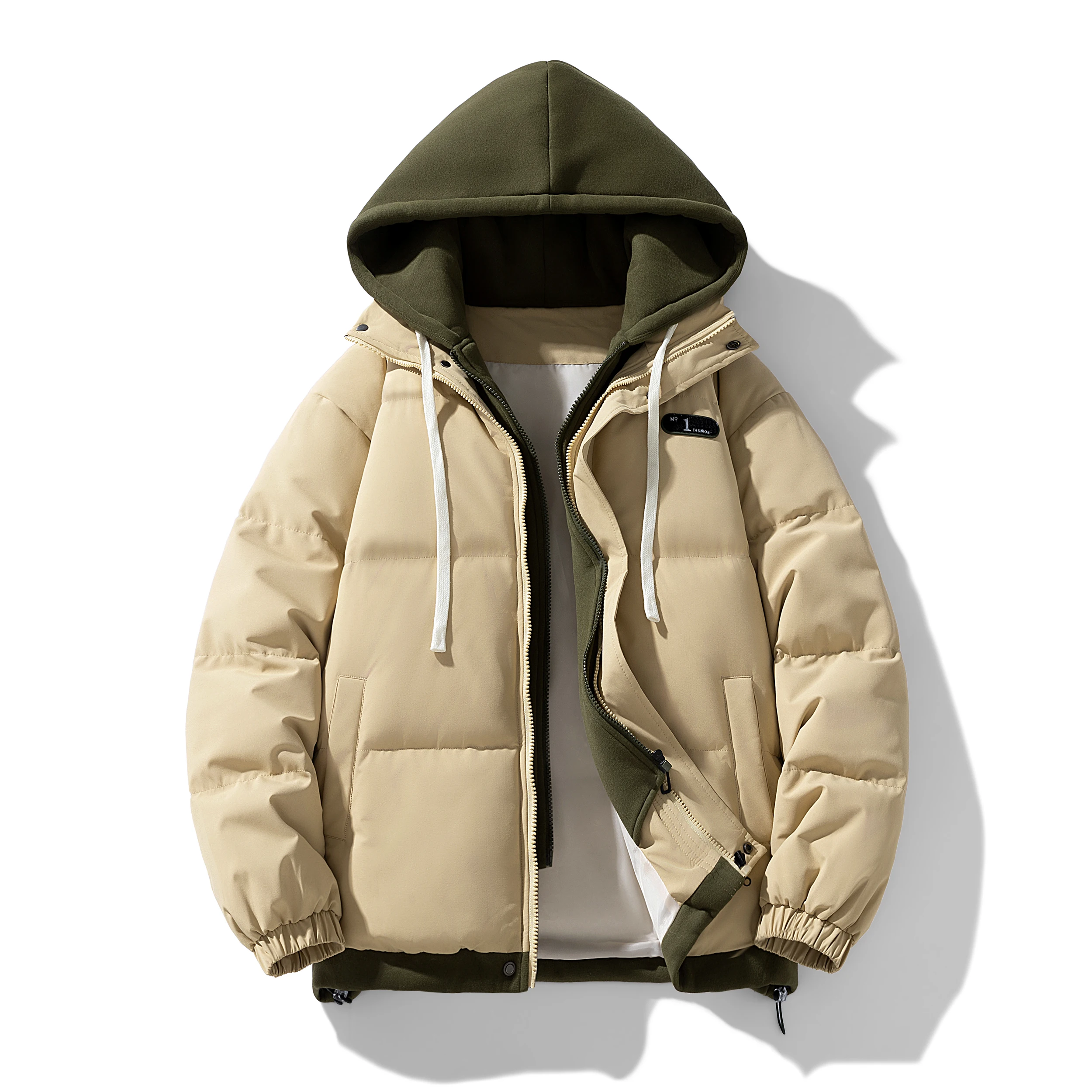 Пуховик унисекс с логотипом на заказ свободная уличная одежда пуховик спортивная зимняя куртка молнии капюшоном мужская