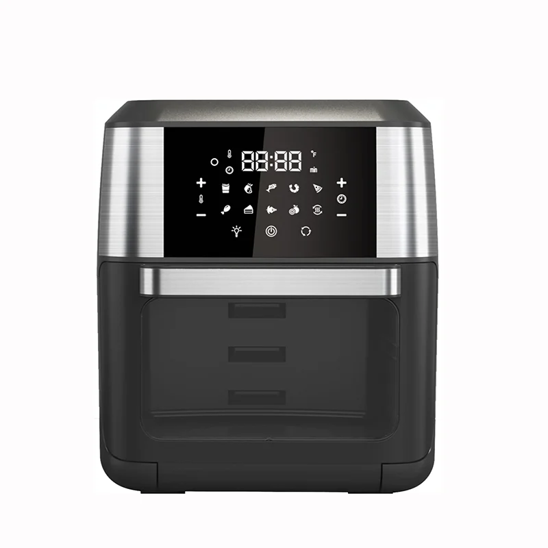 2024 Hot Sale  1800w 12l large capacity  large LCD  display touch control  Adjustable Timing  Air Fryer