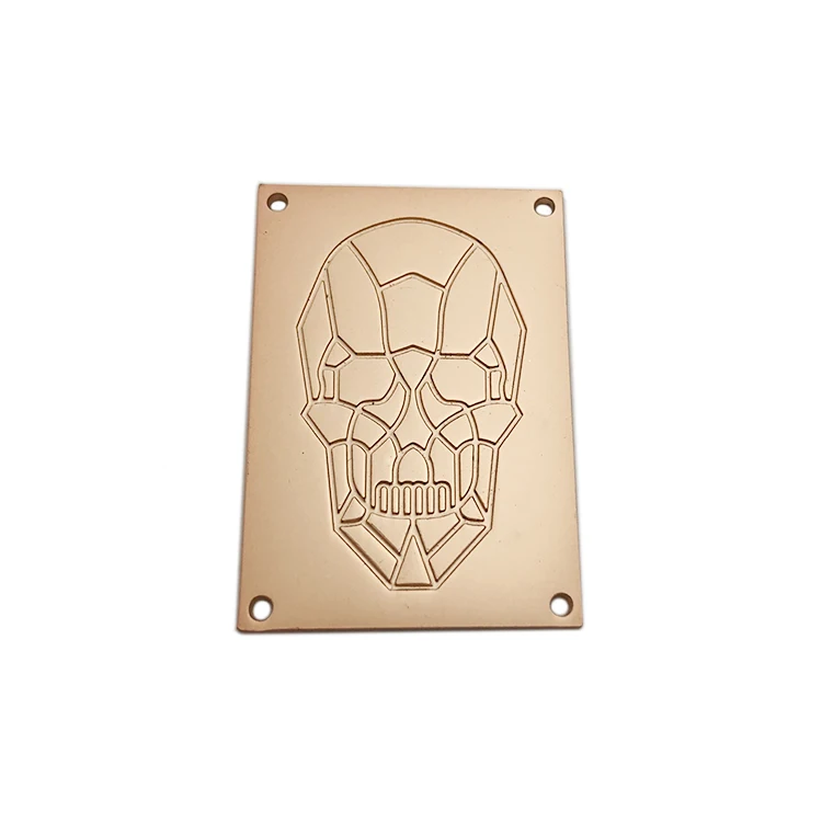 Quan zhou shi shi engraved logo custom metal labels tags plates for decoration