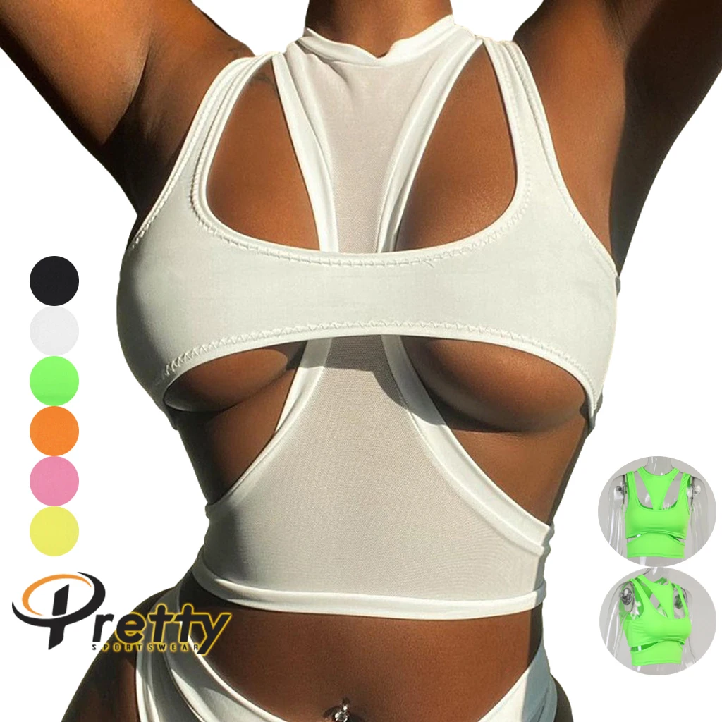 2024 New arrival Two-piece top Sexy two-piece set Sleeveless top Hollow-out top Wear both sides