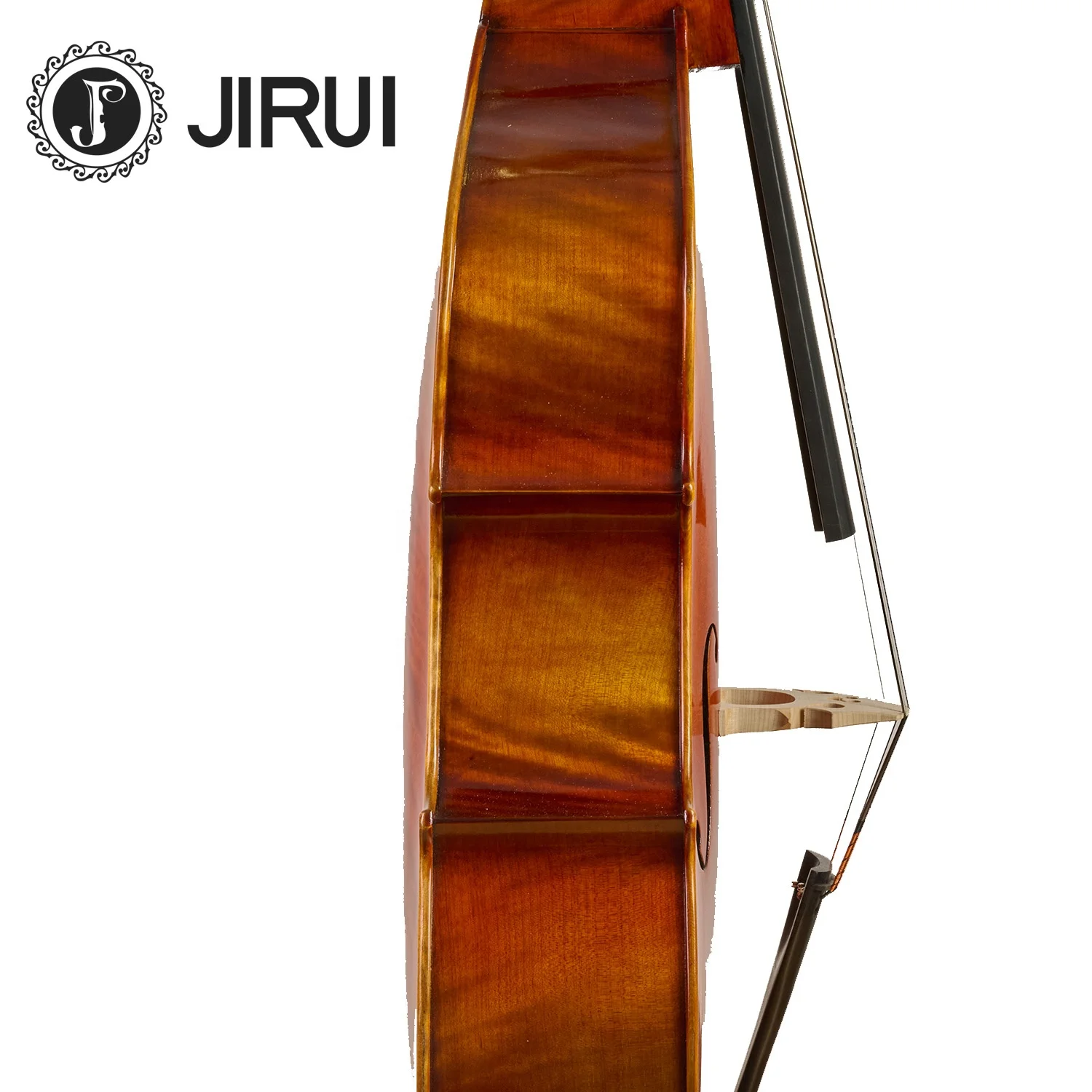 High Quality Custom Solid Upright Double Bass Instrument 1/2 1/4 3/4 4/4 Sizes Natural Flamed Maple Wood Face Spruce Brazil Wood