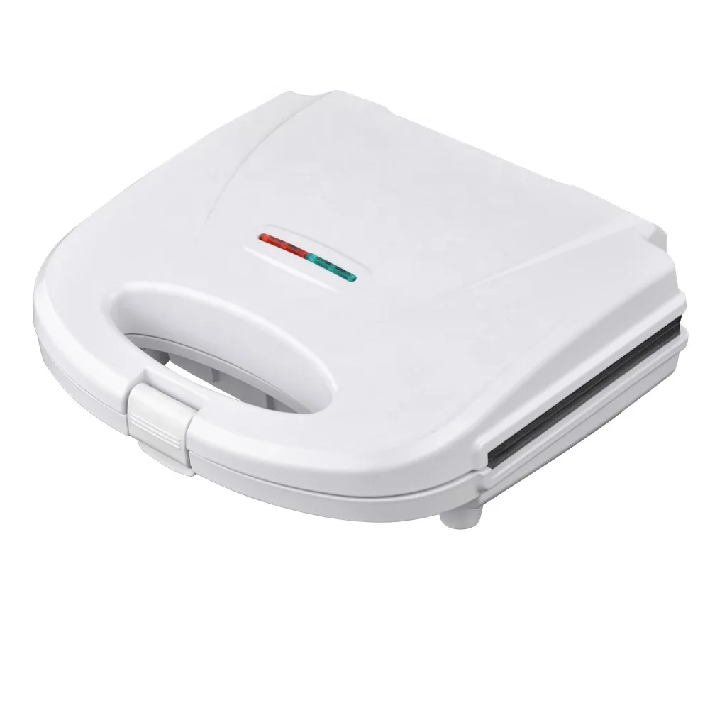 Hot Selling 750w 2slides White Egg Panini Press Toasting Machine Breakfast Sandwich Maker Electric