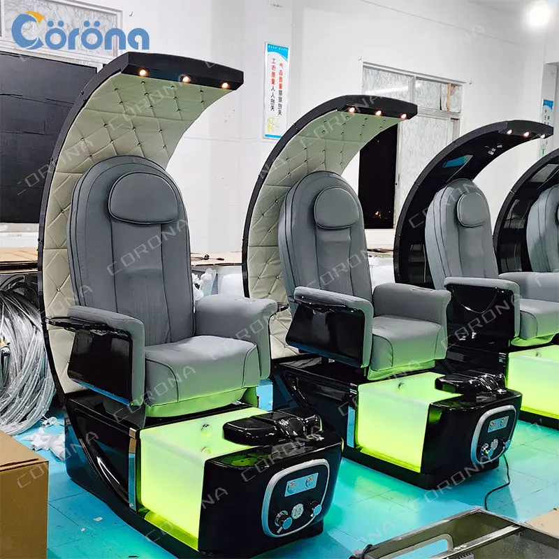 Beauty Salon Furniture Professional Pipeless Foot Spa Chair High Back Modern Manicure Pedicure Chair