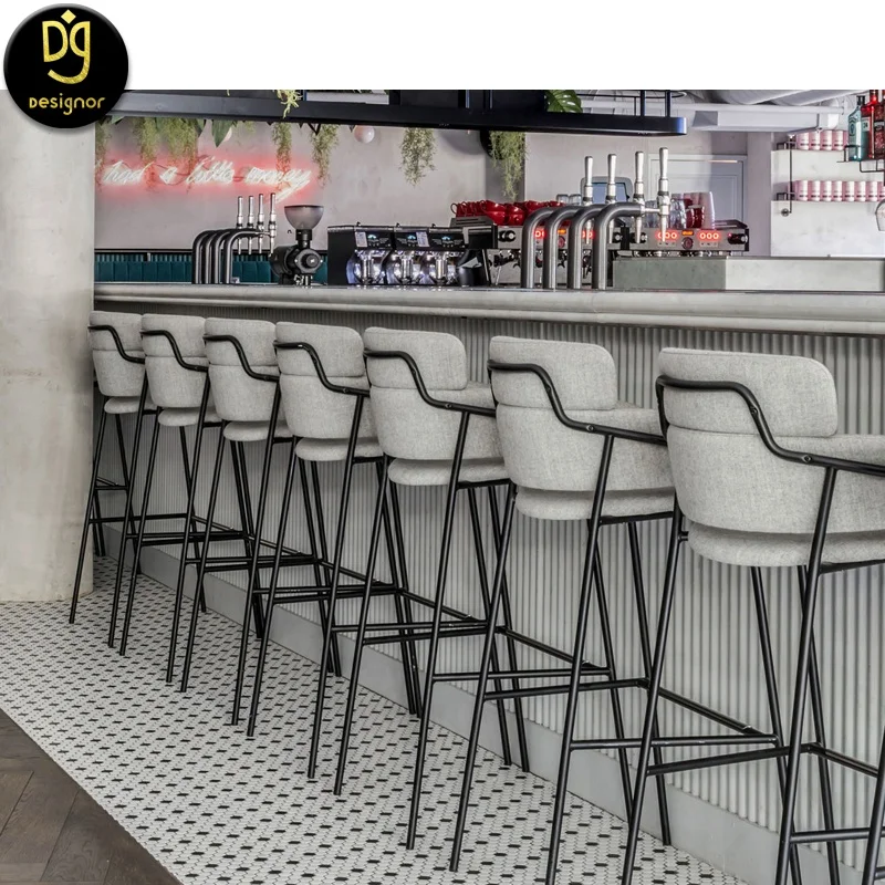 Недорогой высокий барный стул DG, деревянный стол и барные стулья для кухни, отеля, ресторана и бара