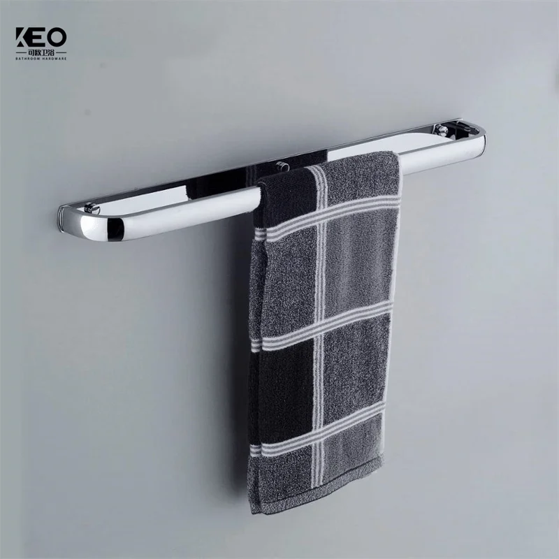 Bathroom Accessories Wall Mounted Stainless Steel 201 Single Bar Towel Rack