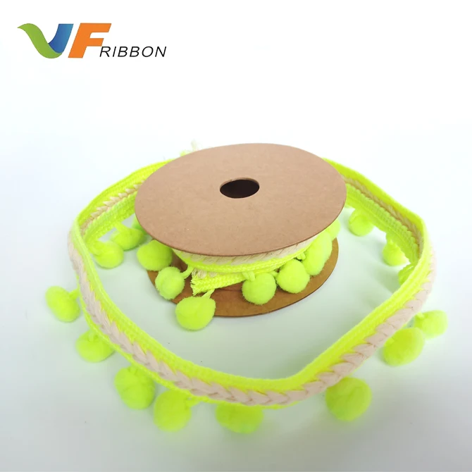 
35mm multicolor Pom-pom balls fringe haberdashery trim,crafts trim decorative 