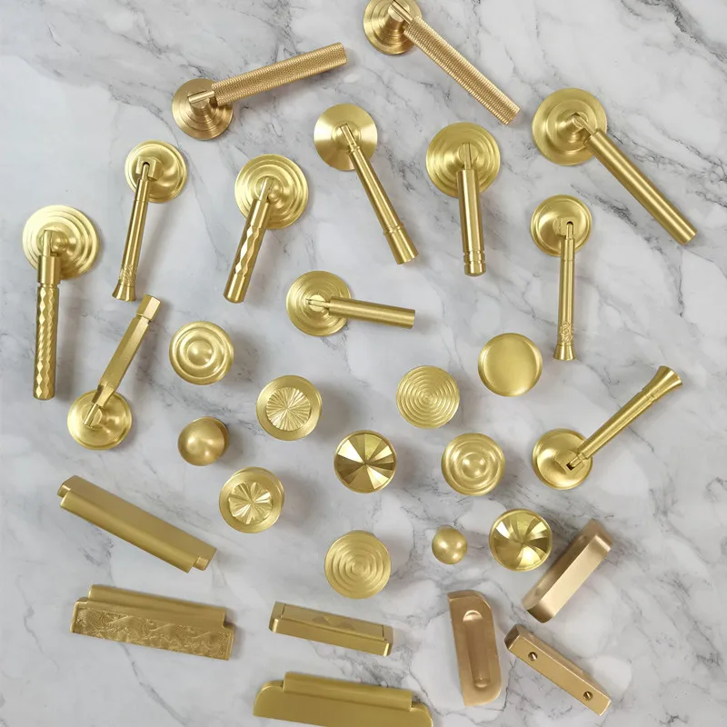 New Design Retro Cabinets Doors Knob Base Antique Long Slider Handles Hardware Rack Brass Plated Furniture Handles & Knobs