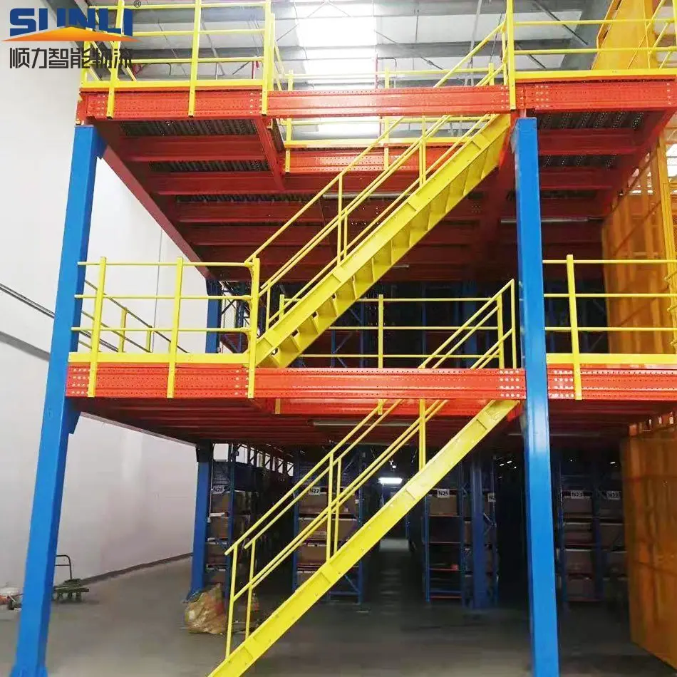 Многослойный складской мезонин стеллаж пол с Plwood или металлической палубой