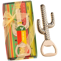 Holiday Gifts Custom Sale Gift Box Packaging Bottle Opener Metal Cactus Bottle Opener