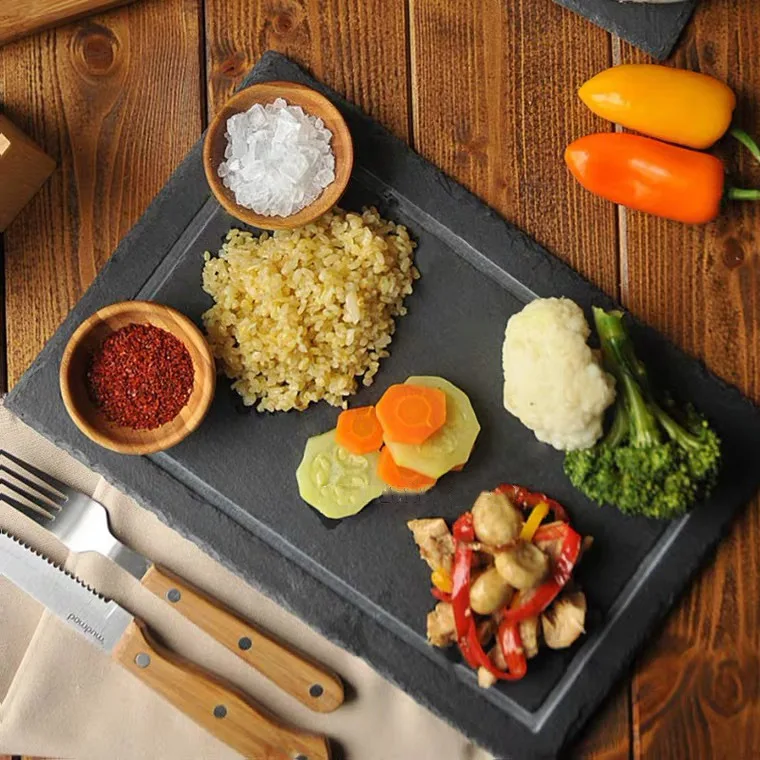 Food Steak Sushi Dinner Slate plate Stone Serving Tray Natural Stone Serving Tray