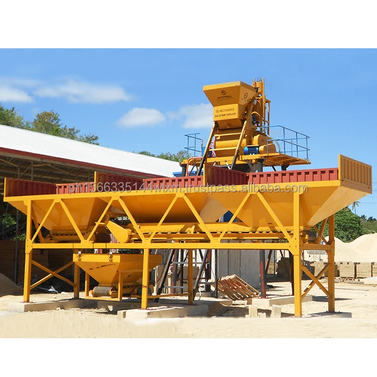 35m3h Mobile Concrete batching plant Dry Mortar Mix Concrete mixing Plant For Sale