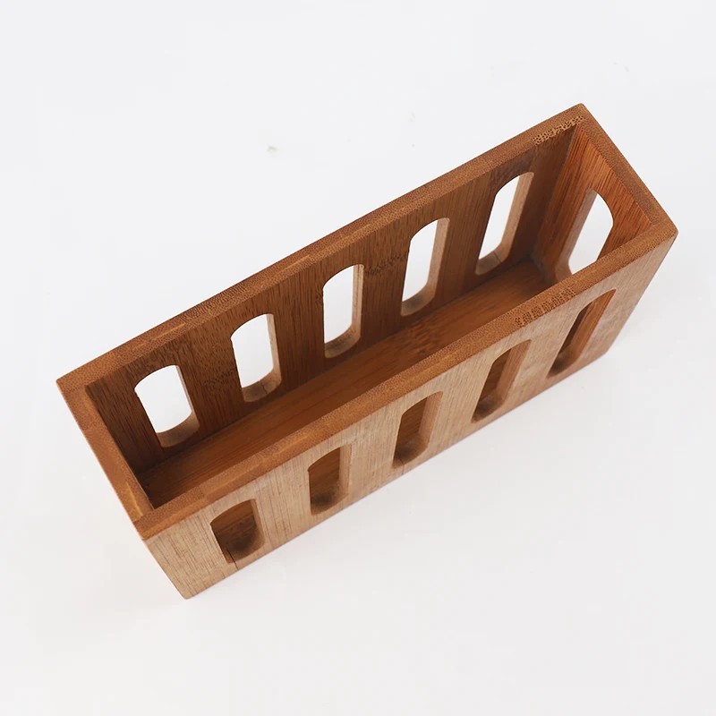 Natural Bamboo Kitchen Cutlery Utensils Holder Multi-Purpose Organize Storage Box Container