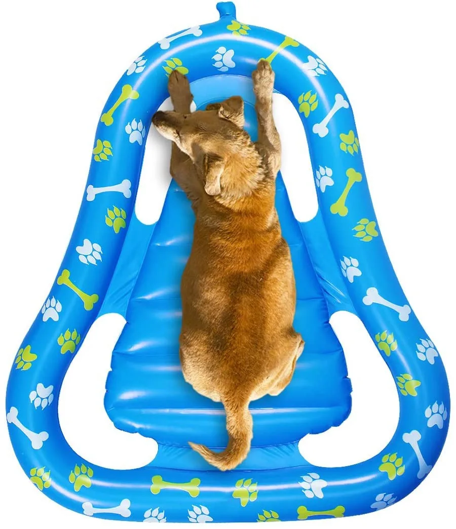 A04 Shaped dog swimming pool play summer hot sale inflatable swimming floating mattress for pet inflatable pool floats for dog
