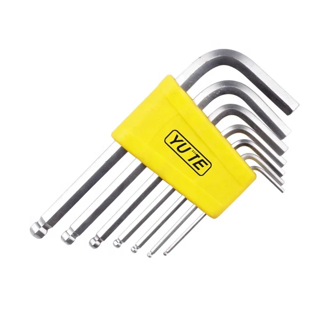 FLOURISH 10PCS 40Cr-v sand nickel Plated extra long Arm Torx Hex Key