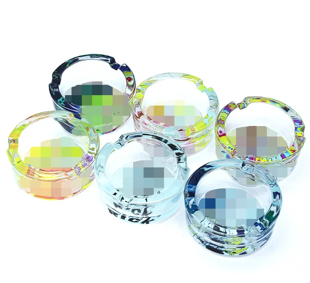 
Factory Supply Round Shape Sublimation Crystal Glass Ashtray 