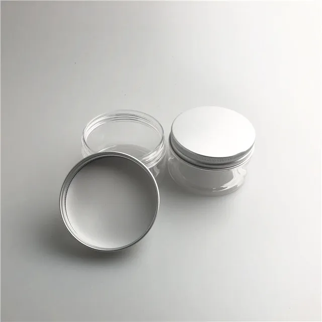 4oz 8oz 16oz pet  plastic jar containers with aluminum lid empty pet jar for cosmetic