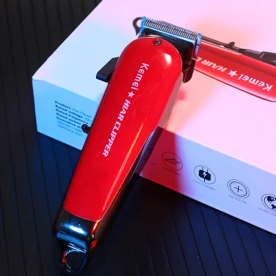 Km-2611 retro oil head electric clipper LED digital display hair salon professional hair clipper lithium battery