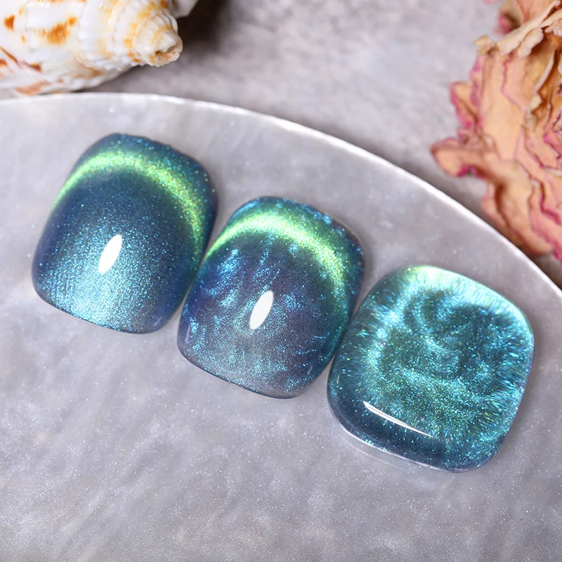 Wholesale Pearl Shell Thread Pattern 9D Glitter Semi Permanent Soak Off Nail Art Cat Magnetic Gel Nail Polish