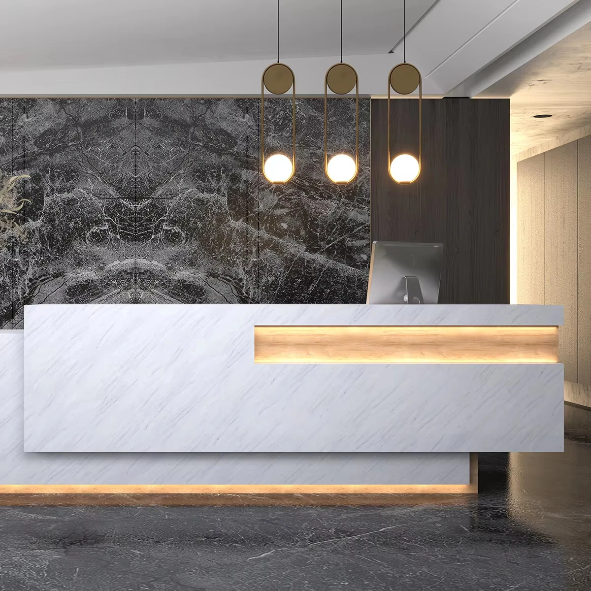 Artificial marble stone Kitchen Counter tops Acrylic solid surface bathroom counter top vanity top with sink wall slabs