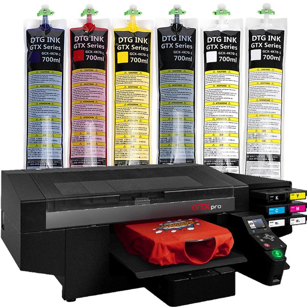 700 мл объемная краска DTG чернильный пакет для Brother GTX Pro принтер текстильная футболка печать 422 600 B стружка стружки