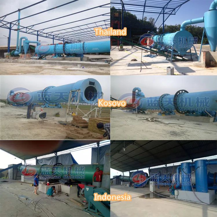 
Biomass agricultural waste drying machine continuous sawdust rotary drum dryer 