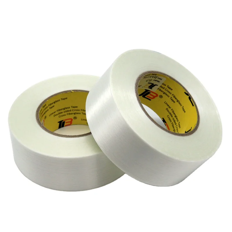Printed Synthetic Rubber NO Residue Yellow Single Side Mono Filament Tape For WIre Bundling