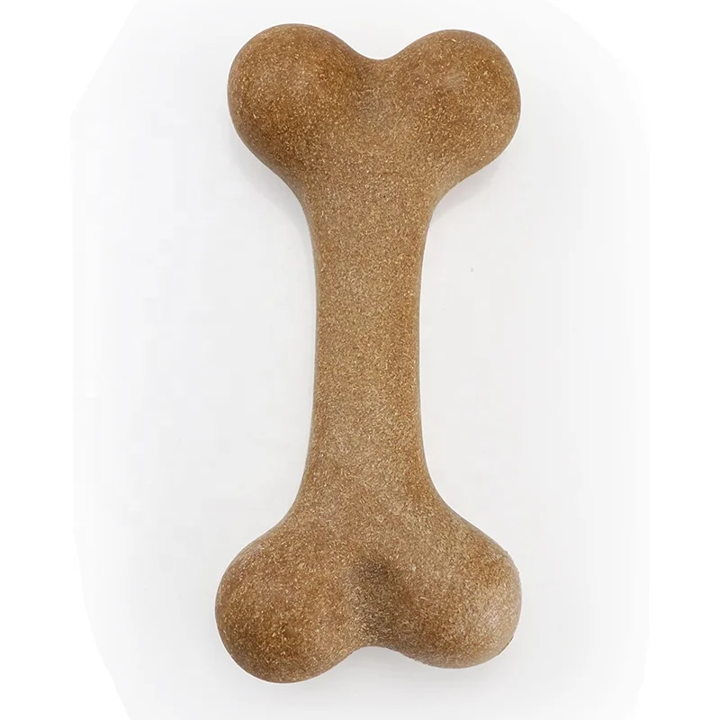 
Wholesale Strong Safety Durable Interactive TPR Nylon Cleaning Beef Flavor Dog bone Toy dog toothbrush toy Pet Suppliers 