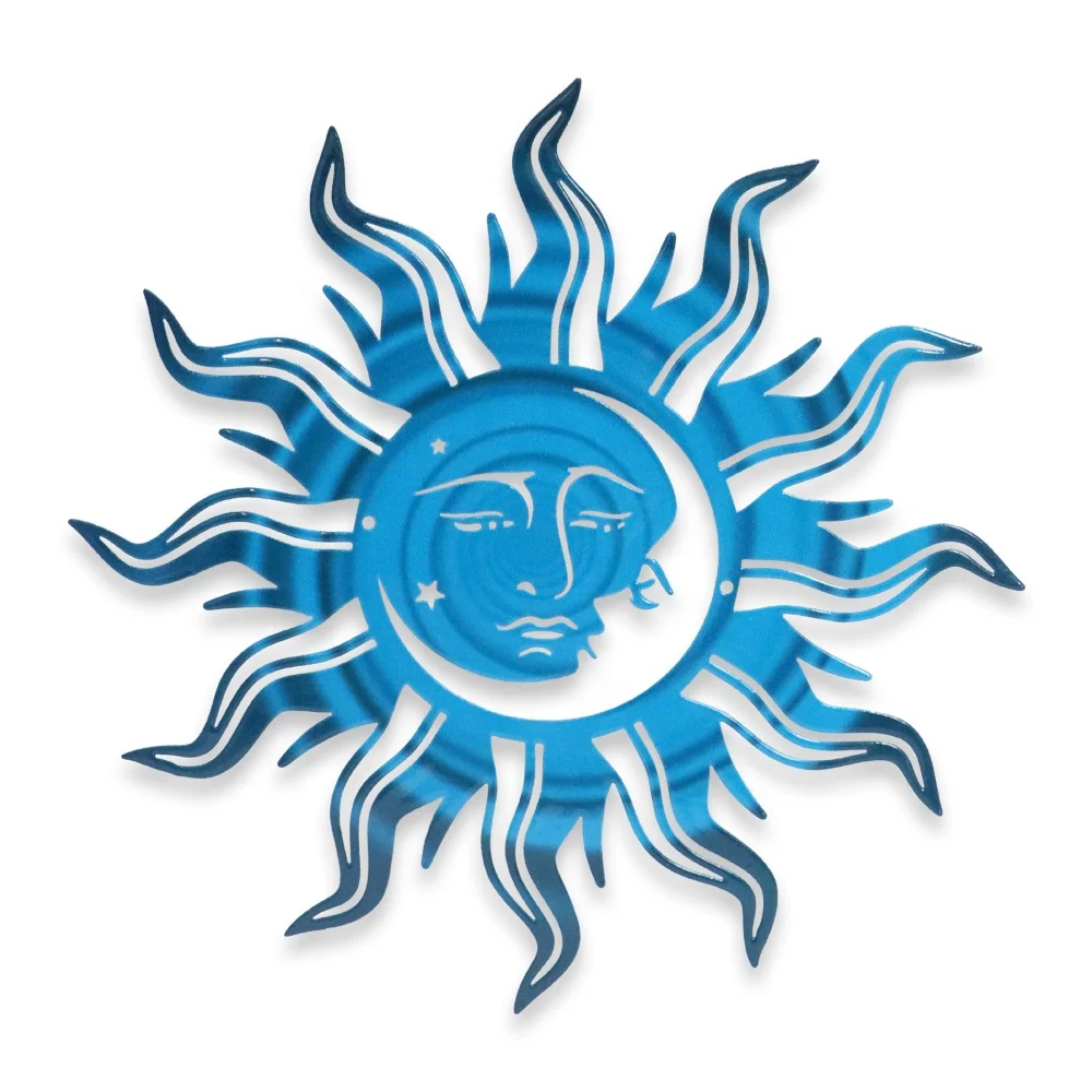 Tie Dye Wacky Sun Metal Wall Art Outdoor Decor Idea for Garden and Home,Farmhouse Fence,Living Room, Porch Indoor