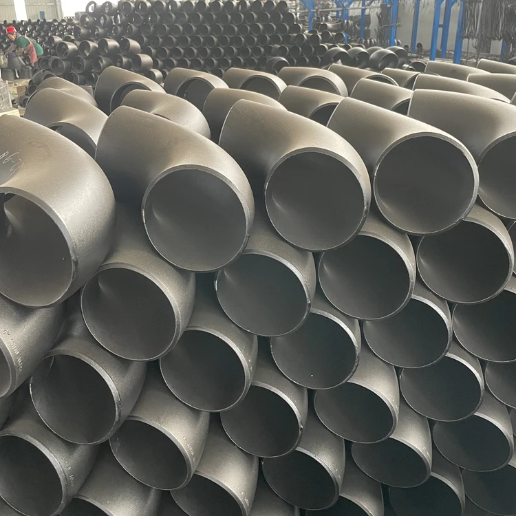 90 Degree Black Paint Seamless Carbon Steel Elbow Butt Stainless Welded Elbow Long Elbow