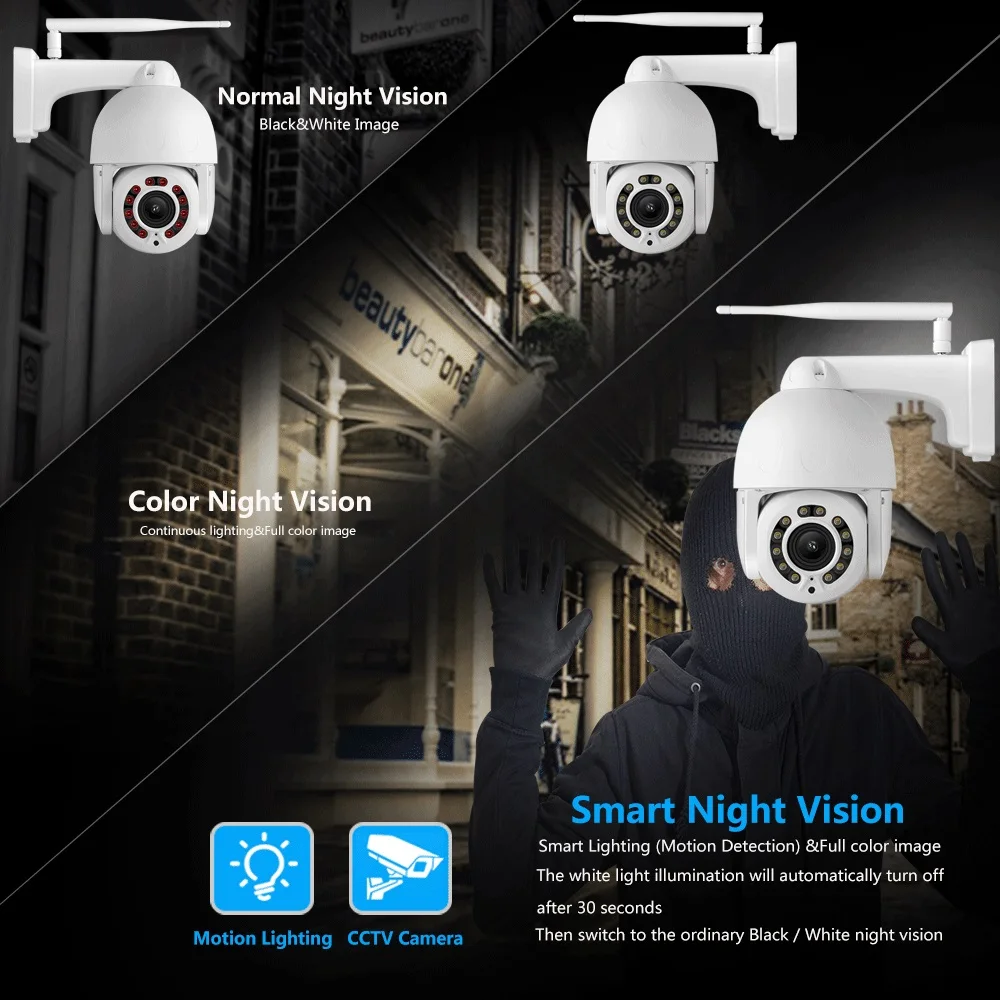 5MP 8MP 4K 4G WIFI Network Camera 10X Zooming Auto Tracking Wireless IP Camera