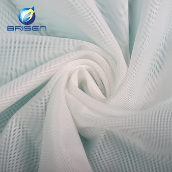 Custom Elastic White 4 Way Stretch Micro Nylon Warp Knit Printed Fabrics Spandex