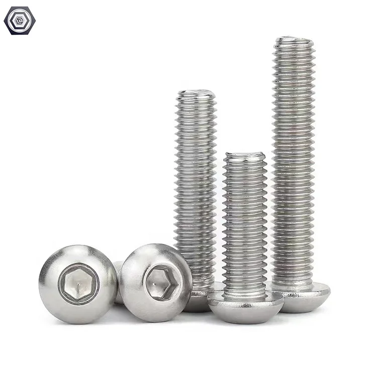 china screw manufacture ISO7380 Hexagon Socket Machine Thread Stainless Steel Screws