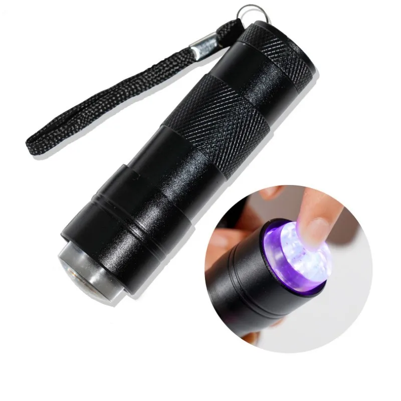 New OEM Mini Flashlight Professional Nail UV Gel Polish Lamps  With Silicone Head Stamper Quick-drying Purple Light Portable
