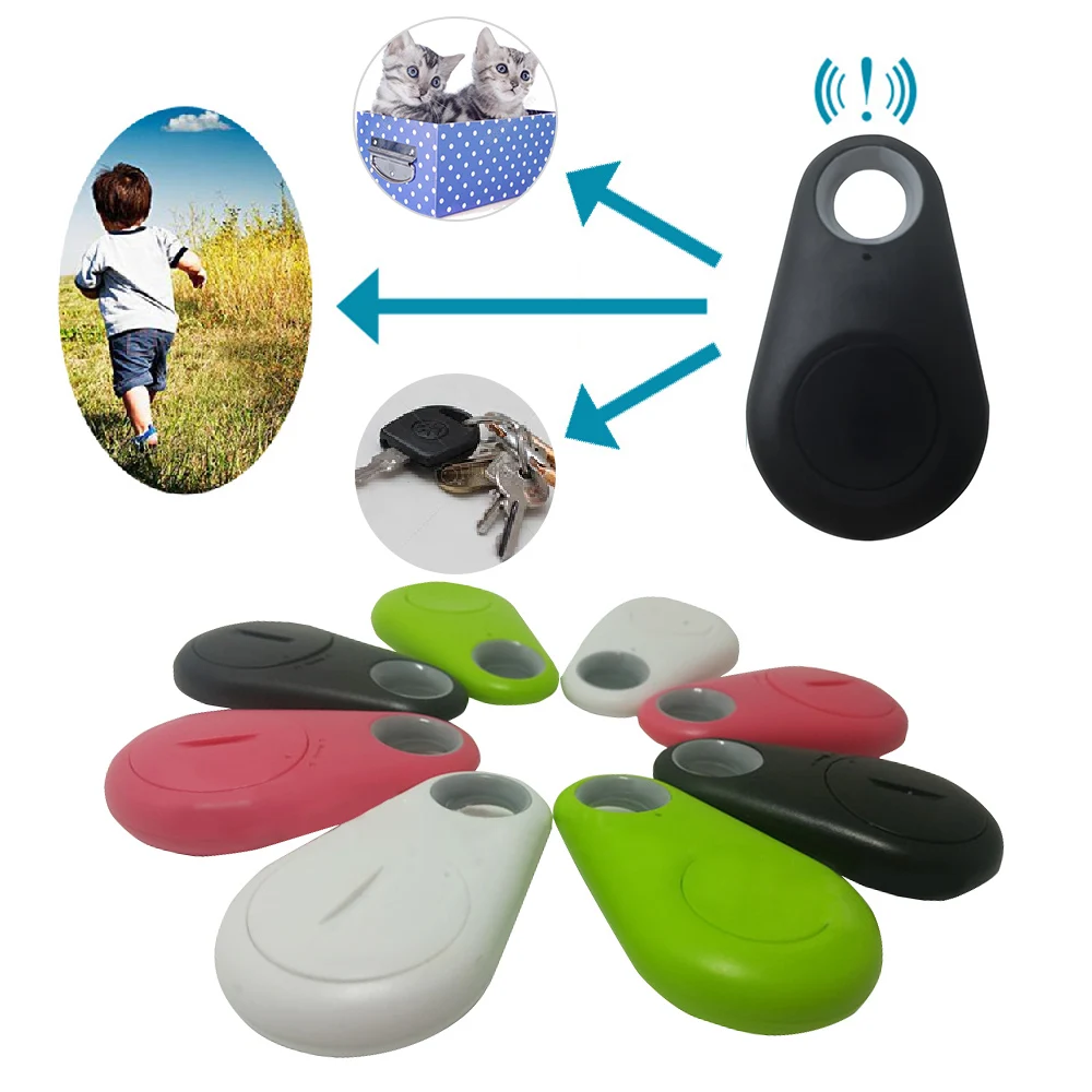 Blue-Tooth GPS Tracker Key Finder Dog Locator Anti-lost Location Tracker for Pet Key Wallet