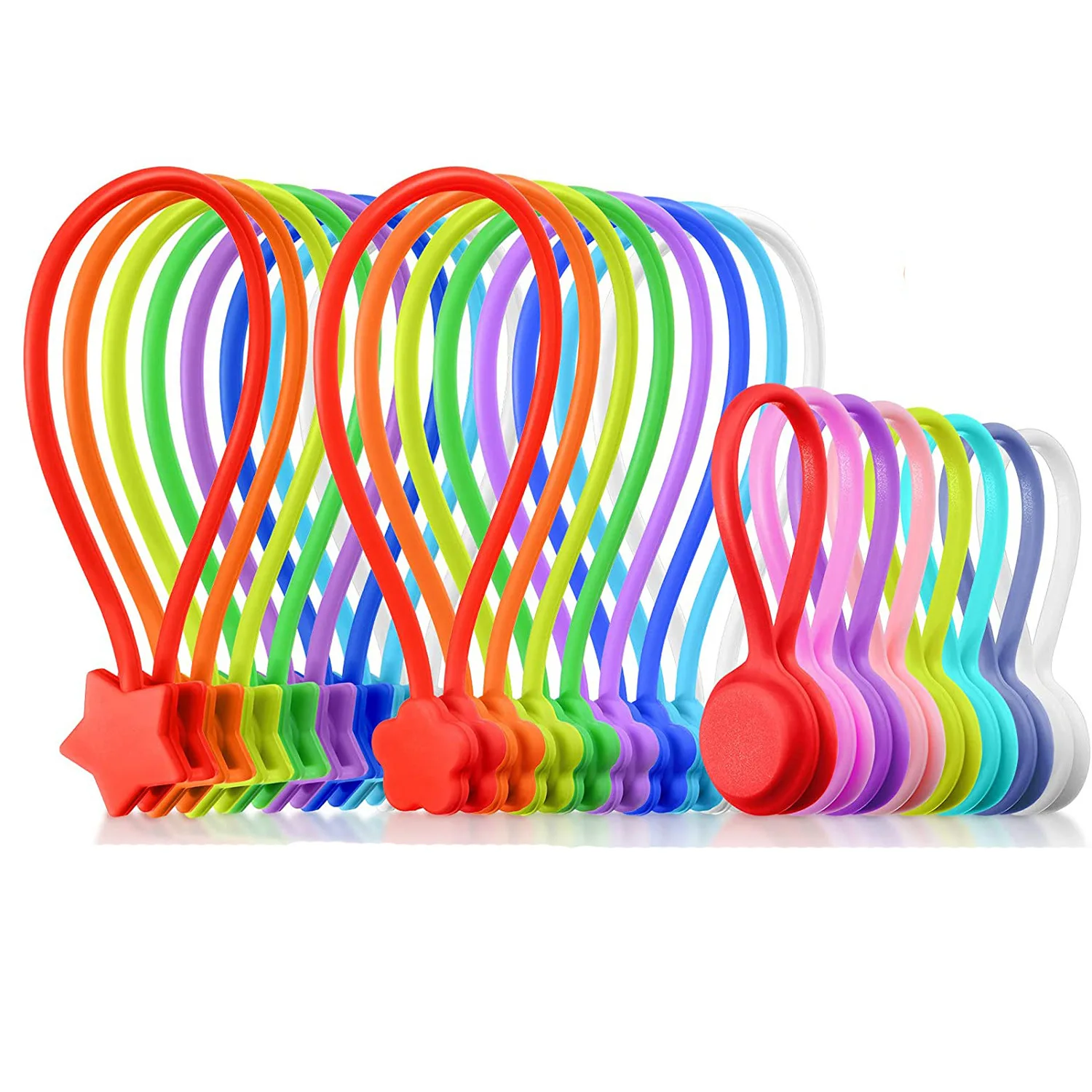 Высокое качество Многофункциональный многоразовый сталь-Core силиконовые кабельные стяжки кабель ремень