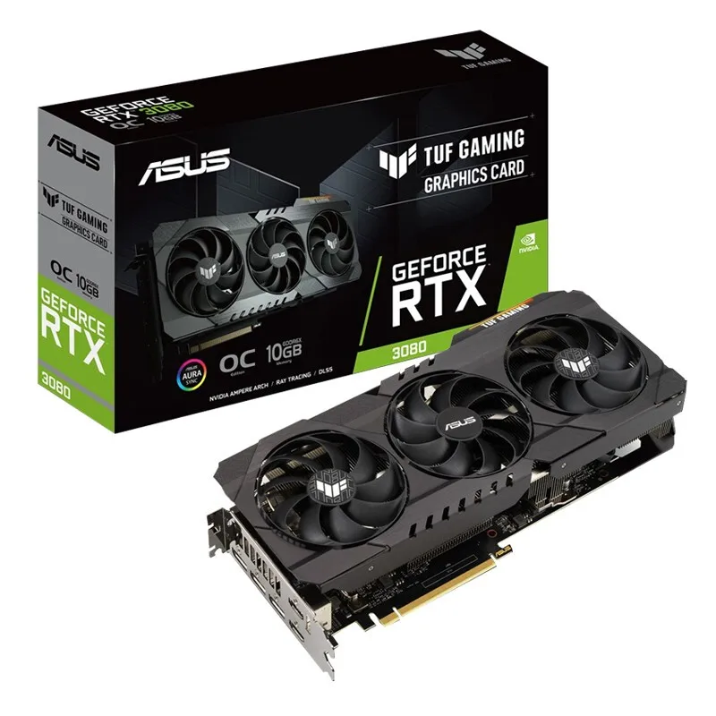 Для ASUS TUF-RTX3080-O10G-GAMING Новый 30 серий rtx3080 ПК игры независимая видеокарта поддержка rtx 3080 10 Гб GDDR6X