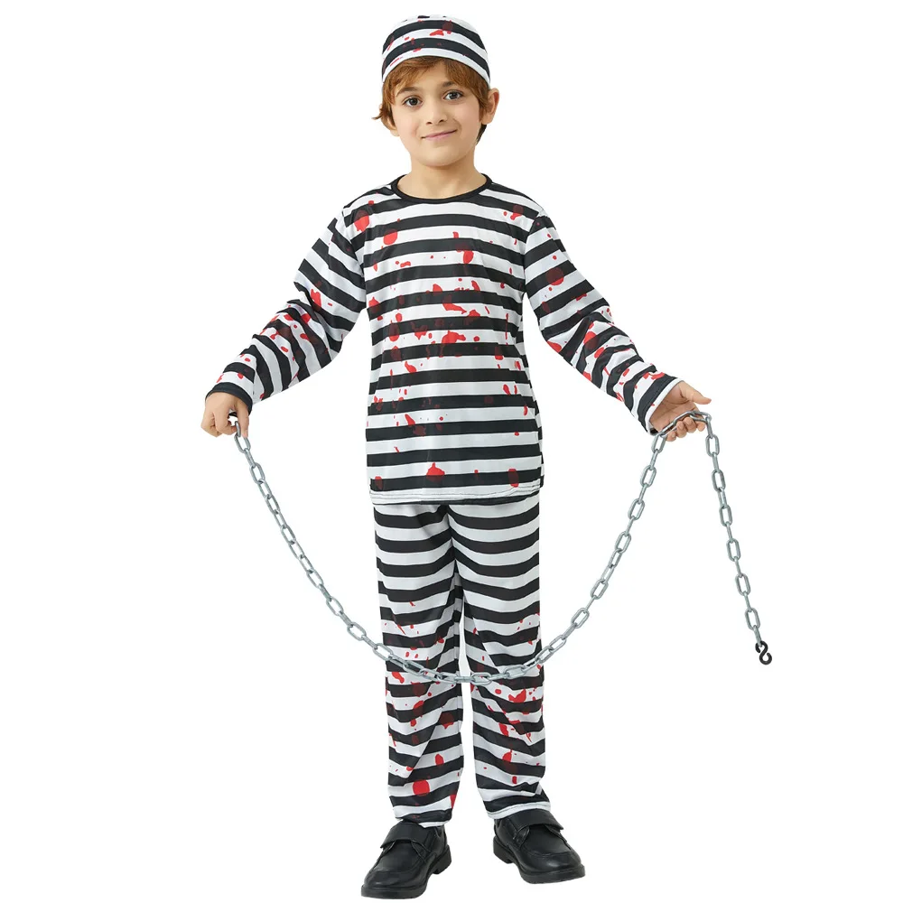 Halloween Costumes Spooky Bloody Prisoners Cosplay Costumes Children Demon Zombies Role Play Costumes