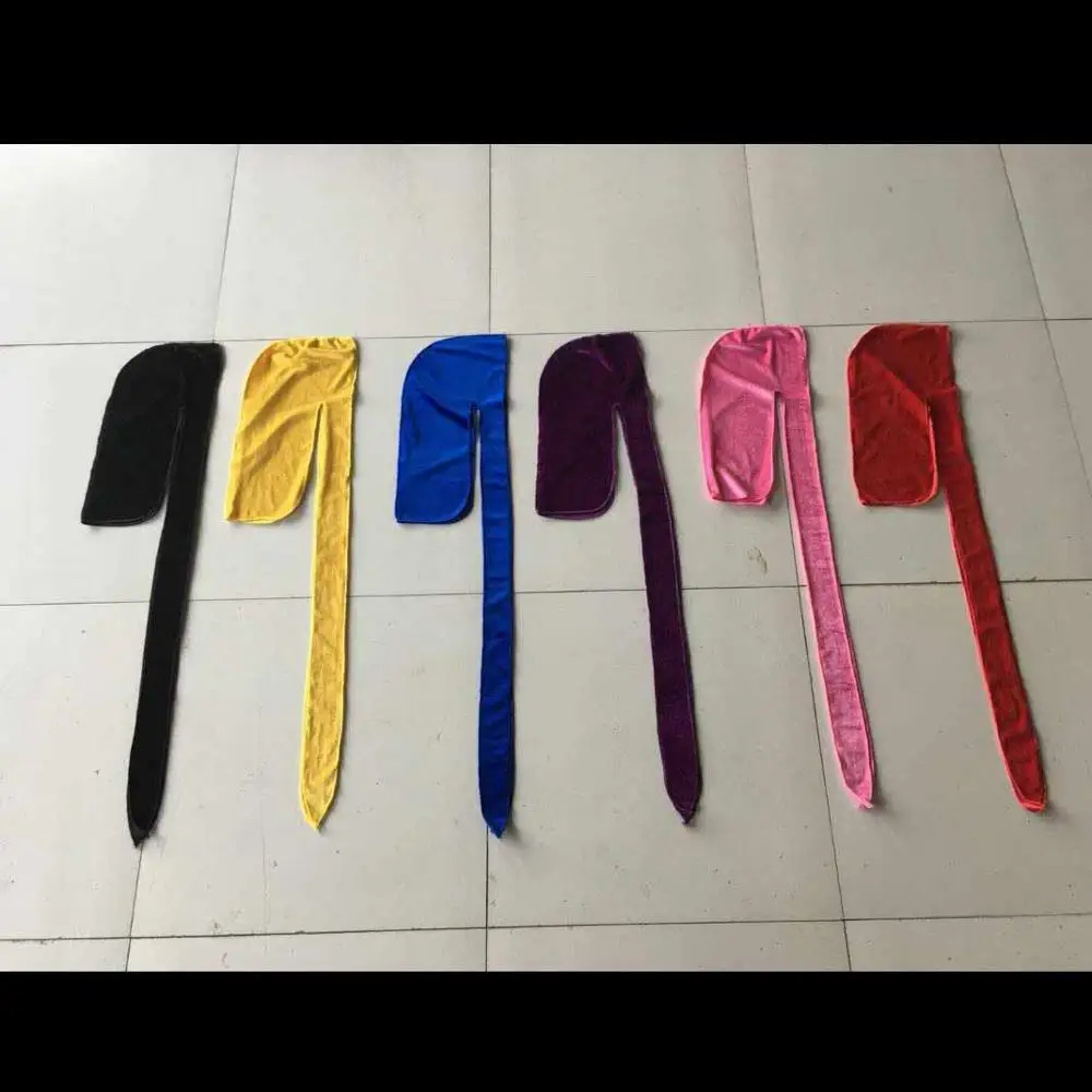 Мужская бархатная бандана-тюрбан, головной убор, мужские головные уборы Durag, волнистые головные уборы, повязка на голову, аксессуары для волос Du Rag