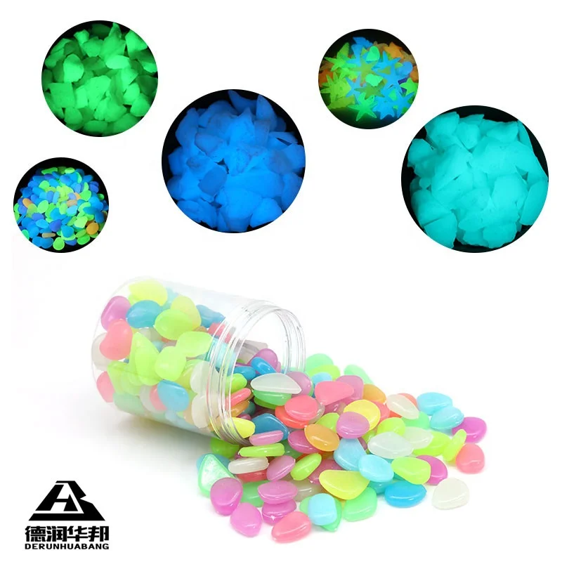 Factory Supplied Ceramic Luminous Stones Resin Environmentally Friendly Irregular Shape Outdoor Application Yellow Green Light