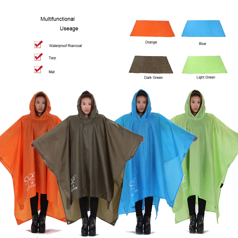 
Portable Multi Functional Raincoat Tarps Backpacking Shelter Tent Mat Rainwear Coat Waterproof Raincoat  (62270037797)