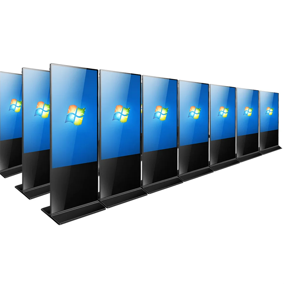 Floor Stand 43 55 Inch Indoor Interactive Digital Signage Lcd Display Advertising Information Touch Screen Kiosk