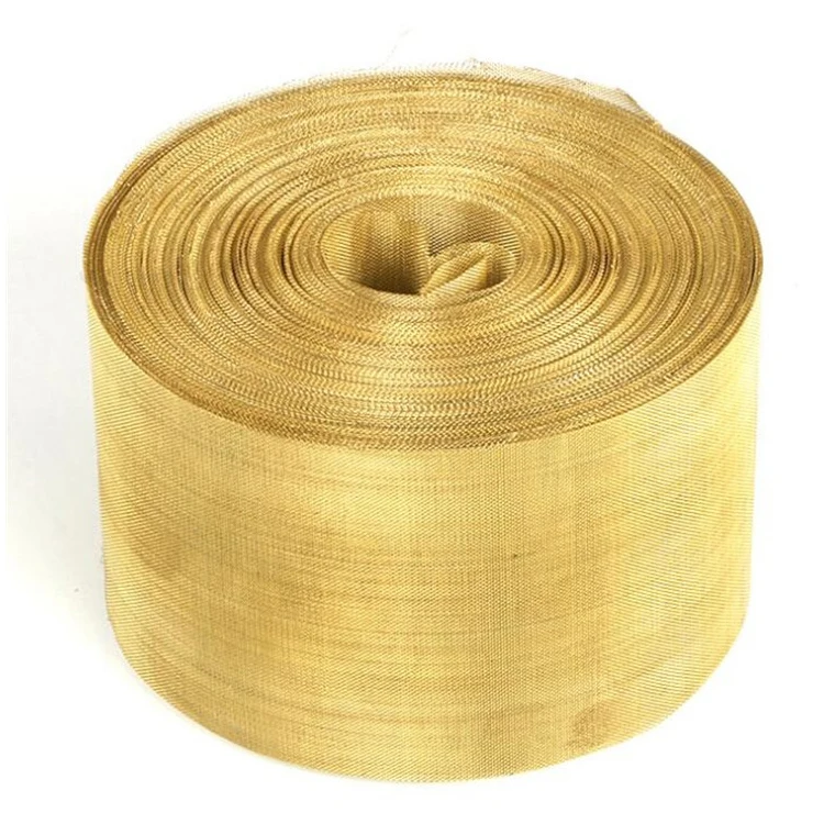 Оптовая продажа хорошая проводимость Красный медный цвет рулон ОБЖИМНАЯ плетеная проволочная сетка декоративная для