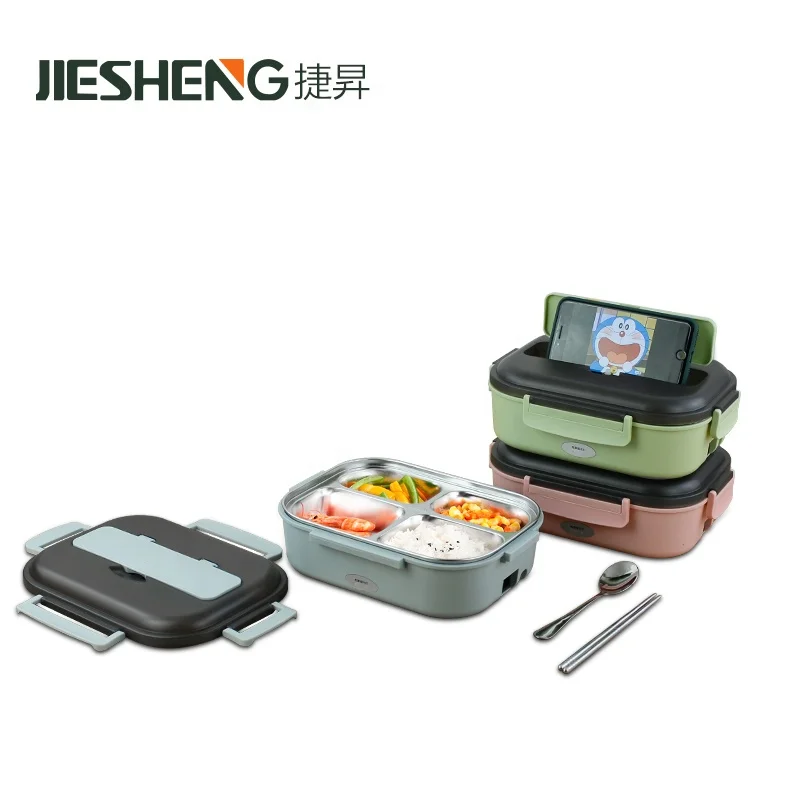 
Food Storage Warmer Stainless Steel Removable Food Container Portable Heated Electric Lunch Box with USB 