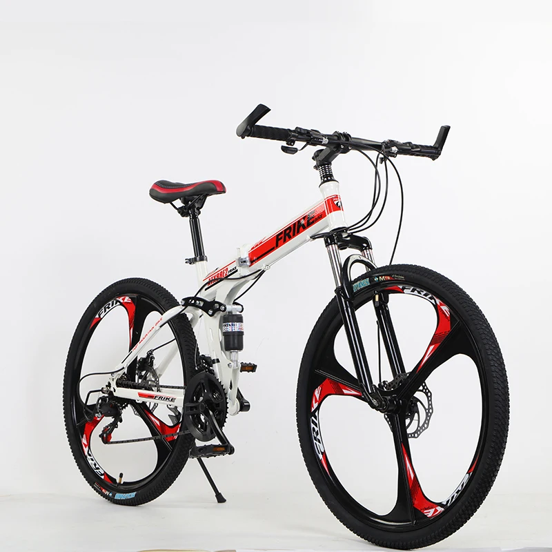 26 Inch Folding Bike Folded Bicycle Alloy Folding Bike 21/27 Speeds Foldable Cycle Adult Steel 18 Aluminum Alloy 16 Steel Crank