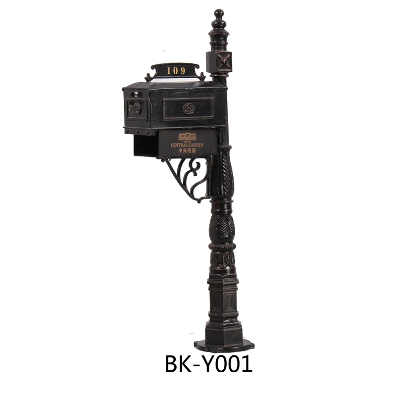 outdoor vertical type postbox home use casting aluminium postbox patio furniture