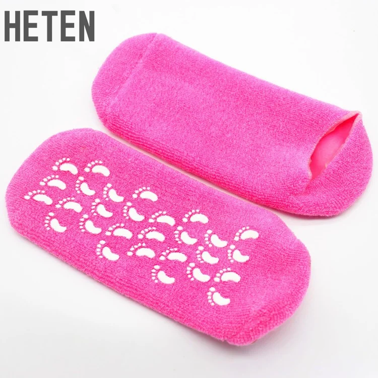 Socks grip non slip gel bottom fashion tie dye foot spa gel silicone socks for women moisturizing